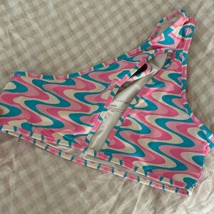 Colorful Asymmetrical Bikini Top